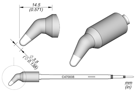 Conical Bent Cartridge Ø 3.5