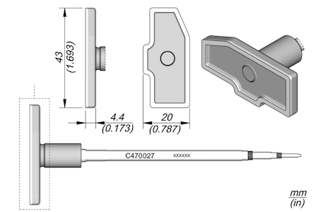 RF Shield Removal Cartridge 43 x 20
