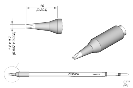 Chisel Cartridge 1.2 x 0.7 L