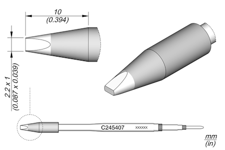 Chisel Cartridge 2.2 x 1 HT