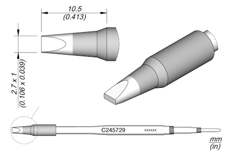 Chisel Cartridge 2.7 x 1