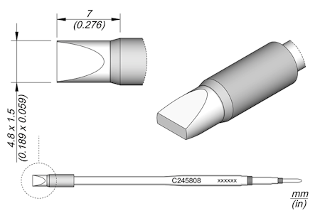 Chisel Cartridge 4.8 x 1.5 HT L