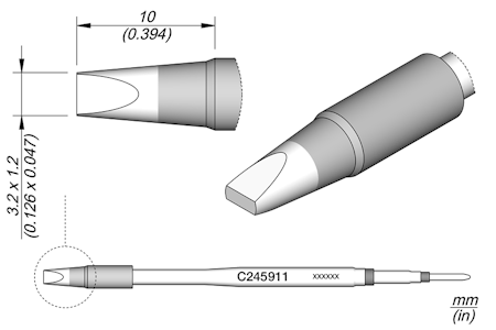 Chisel Cartridge 3.2 x 1.2