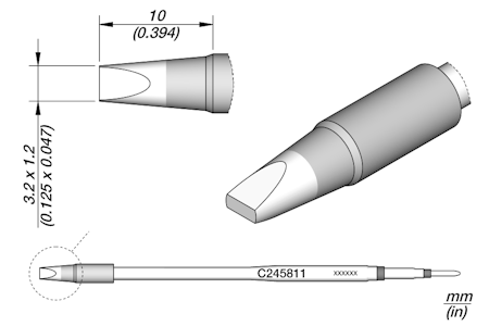 Chisel Cartridge 3.2 x 1.2 L