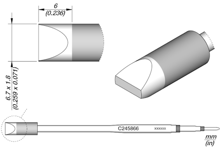 Chisel Cartridge 6.6 x 1.8 HT L