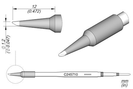 Bevel Cartridge Ø 1.2