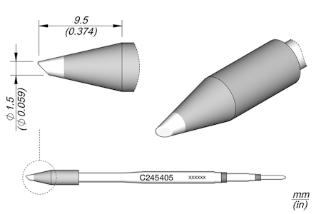 HT Bevel Tip 1.5mm