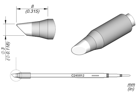 Bevel Cartridge Ø 3 L