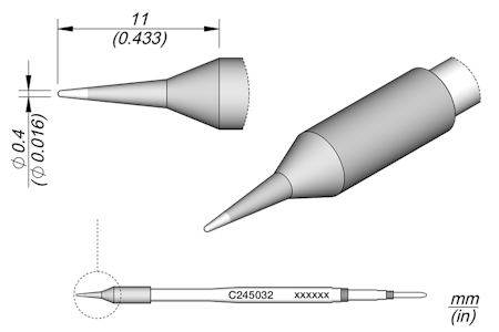 Conical Cartridge Ø 0.4
