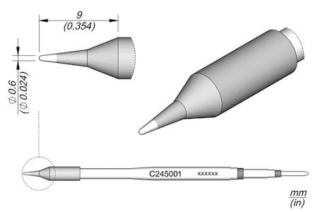Conical Cartridge Ø 0.6