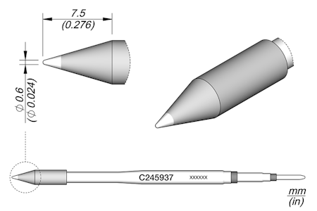Conical Cartridge Ø 0.6 HT