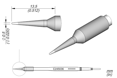 Conical Cartridge Ø 0.5