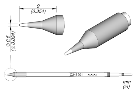 Conical Cartridge Ø 0.6 L