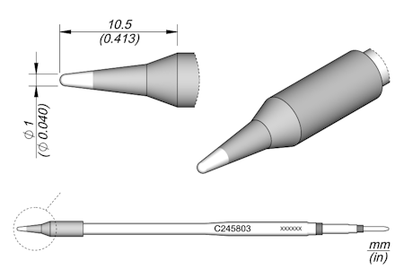 Conical Cartridge Ø 1 L
