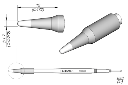 Conical Cartridge Ø 1.7