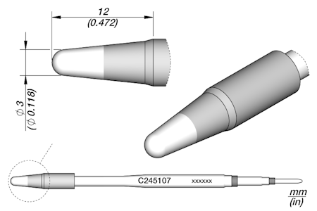 Conical Cartridge Ø 3 HT