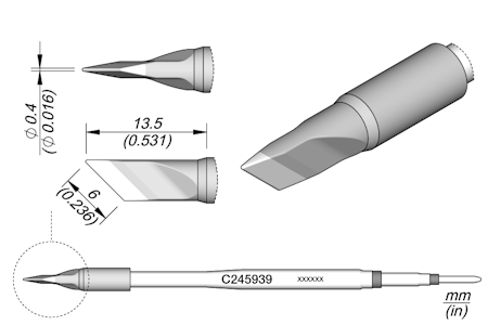 Knife Cartridge 6 x 0.4