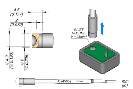 Heat Staking Cartridge Ø 4.9