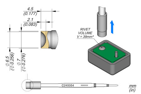 Heat Staking Cartridge Ø 6.5