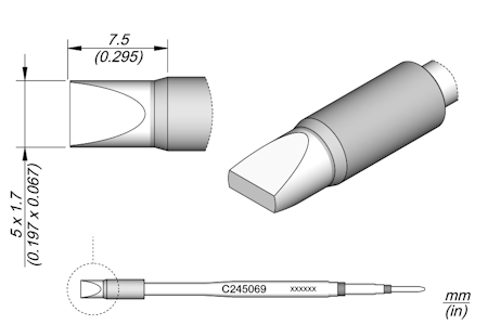Chisel Cartridge 5 x 1.7 HT