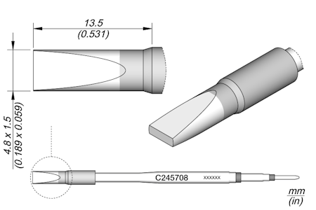 Chisel Cartridge 4.8 x 1.5 HT