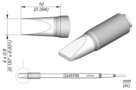 Chisel Cartridge 4 x 0.8 HT