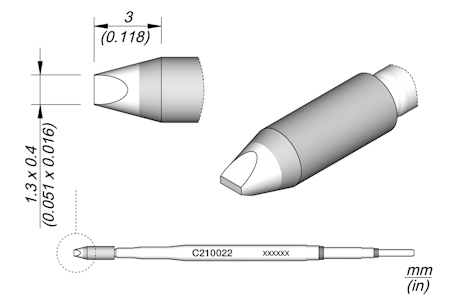 Chisel Cartridge 1.3 x 0.4