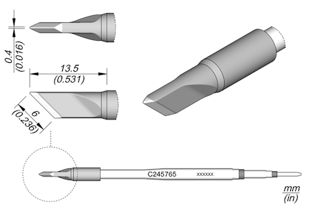 Knife Cartridge 6 x 0.4