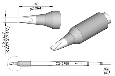 Chisel Cartridge 1.5 x 0.3