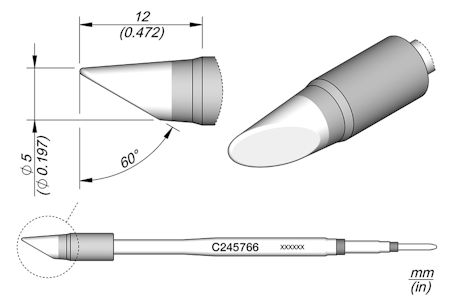 Bevel Cartridge Ø 5