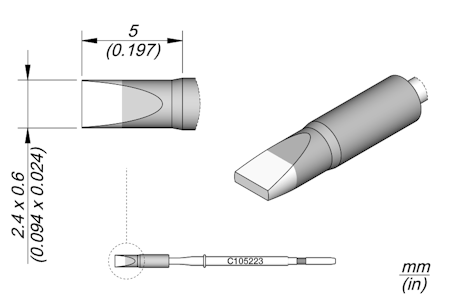 Chisel Cartridge 2.4 x 0.6
