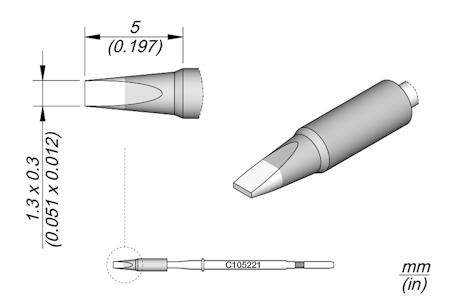 Chisel Cartridge 1.3 x 0.3