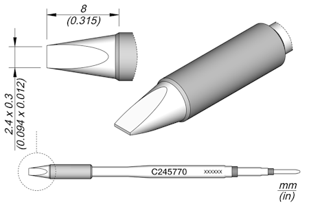 Chisel Cartridge 2.4 x 0.3