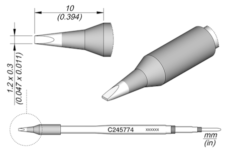 Chisel Cartridge 1.2 x 0.3
