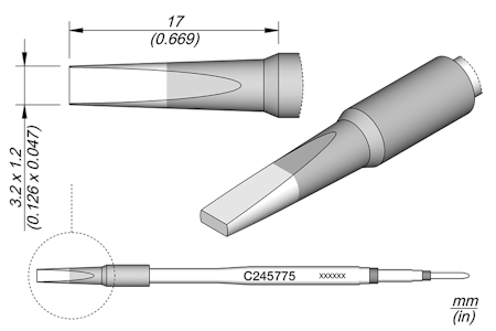 Chisel Cartridge 3.2 x 1.2