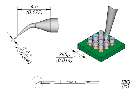 Conical Bent Cartridge Ø 0.1
