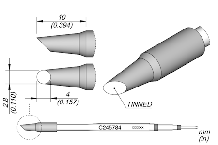 Bevel Tip 2.8mm