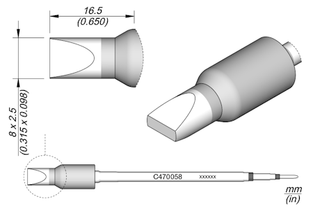 Chisel Cartridge 8 x 2.5