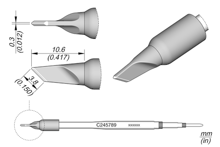 Knife Cartridge 3.8 x 0.3