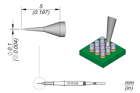 Conical Cartridge Ø 0.1