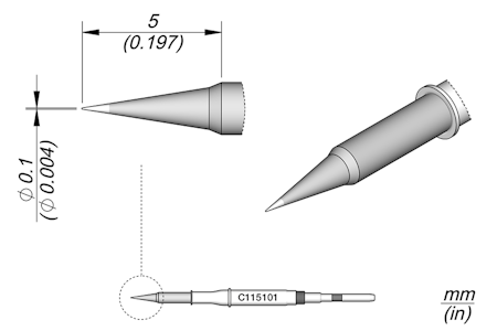Conical Cartridge Ø 0.1