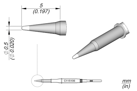 Conical Cartridge Ø 0.5