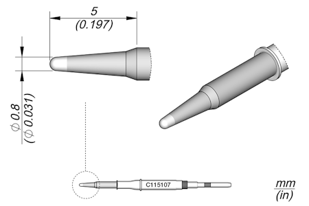 Conical Cartridge Ø 0.8