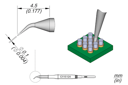 Conical Bent Cartridge Ø 0.1