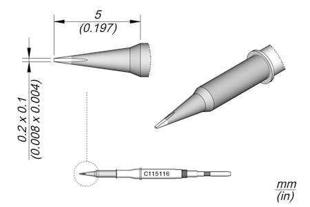 Chisel Cartridge 0.2 x 0.1