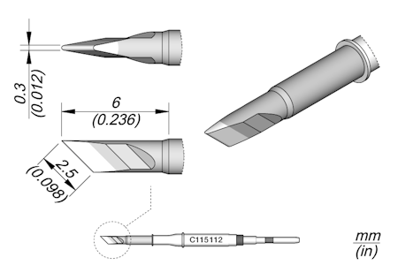 Knife Cartridge 2.5 x 0.3