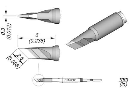 Knife Cartridge 2.5 x 0.3 HT
