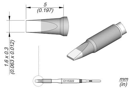 Chisel Cartridge 1.6 x 0.3 HT