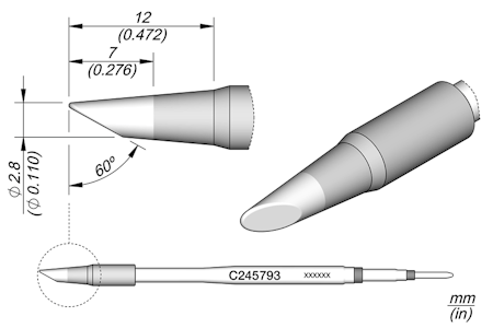 Bevel Cartridge Ø 2.8
