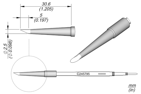 Bevel Cartridge Ø 2.5